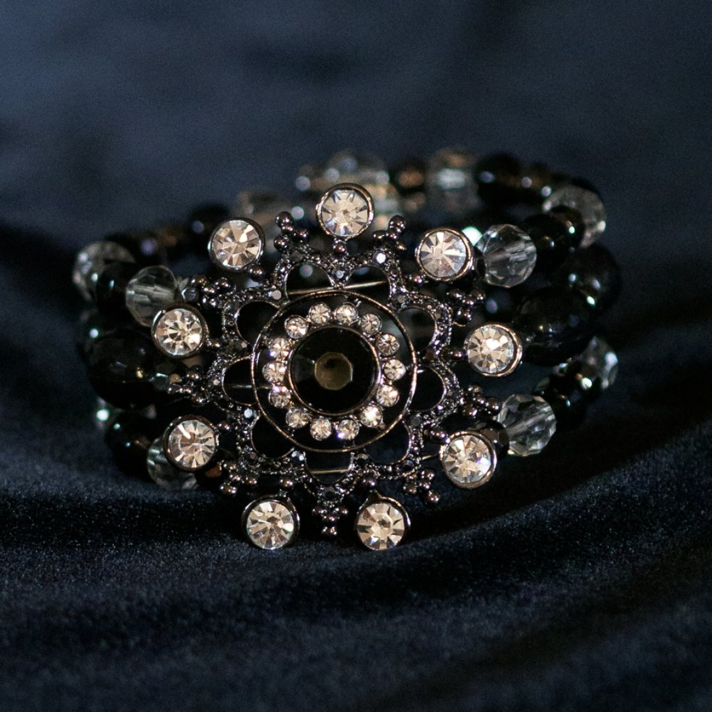 Statement Rhinestone Bracelet Euc